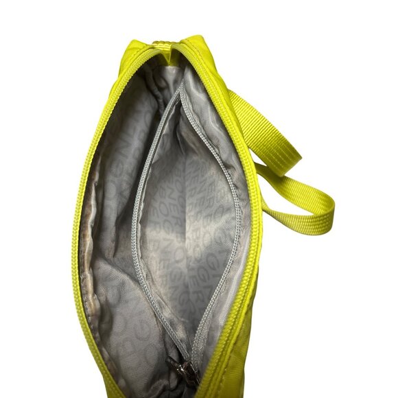 Müller & Meirer Yellow Nylon Crossbody Bag W/ Adjustable Strap & Zipper Pockets - Picture 4 of 9